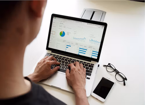 Graph of real-time business metrics