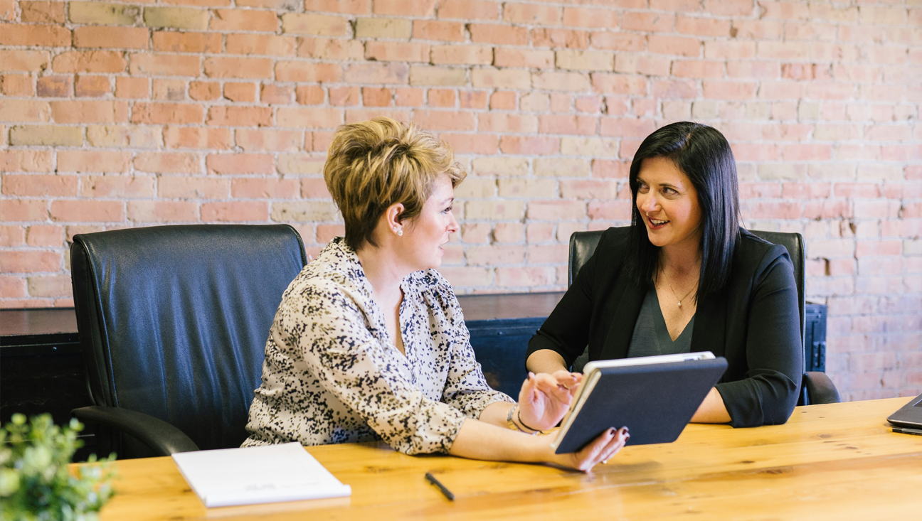 HR professional reviewing candidate profiles